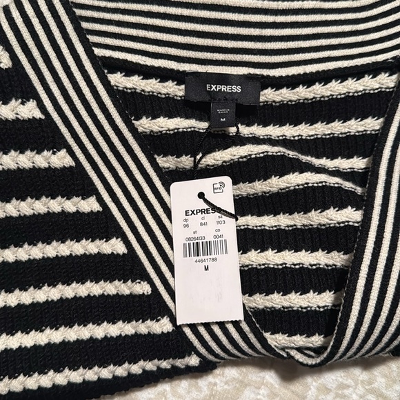 Express Striped Bow Cardigan - Picture 5 of 9